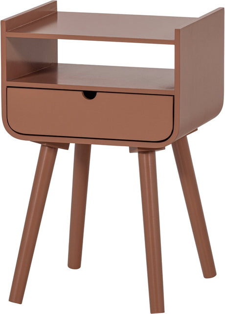 Woood Nils Nachttisch Beistelltisch – Holz – Altrosa – 54 x 36 x 30