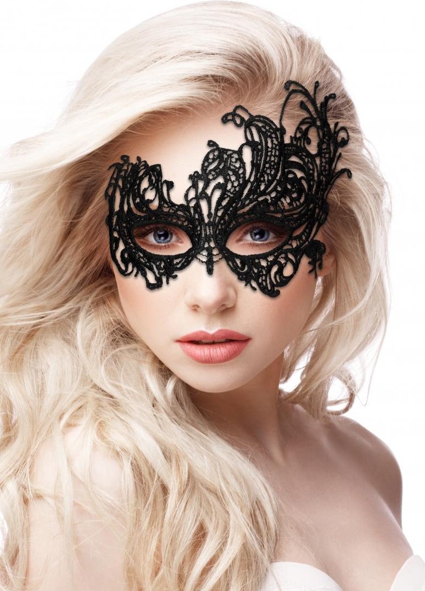 Schüsse – autsch! Royal - schwarze Spitzenmaske