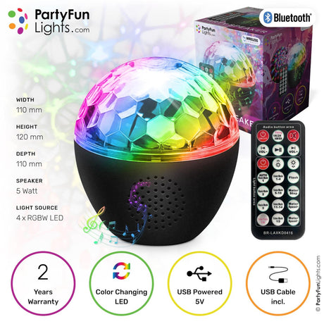 Partyfun beleuchtet die Party mit Bluetooth-Lautsprechern