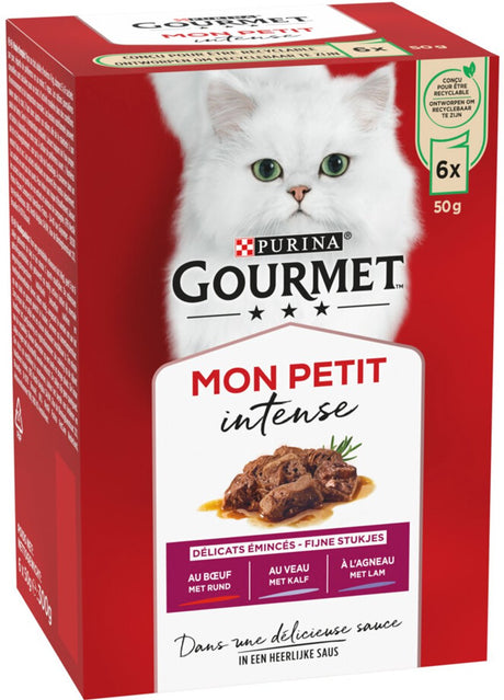 Gourmet Mon Petit Intense - Nassfutter für Katzen - Fleisch - 48 x 50 g