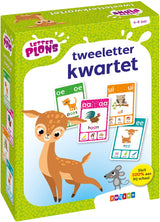 Zwijsen-Letterplon-Quartett mit zwei Buchstaben