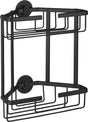 Differnz draadmand - 2-laags driehoek - zonder boren - aluminium - 28 x 13 x 30 cm - zwart