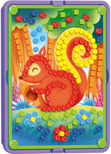 Quercetti Mosaik-Tierspielzeug – 300 Stifte, kreatives Spiel.