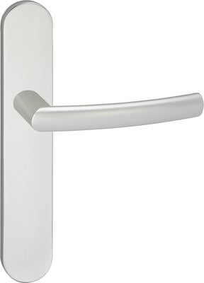 Impresso deurkruk - burton - voor binnen - ovaal deurschild - aluminium - 2 stuks