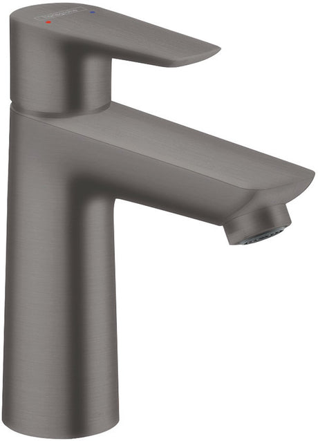 Hansgrohe talis e wastafelkraan - model 110 - met trekwaste - geborsteld zwart chroom (zwart)