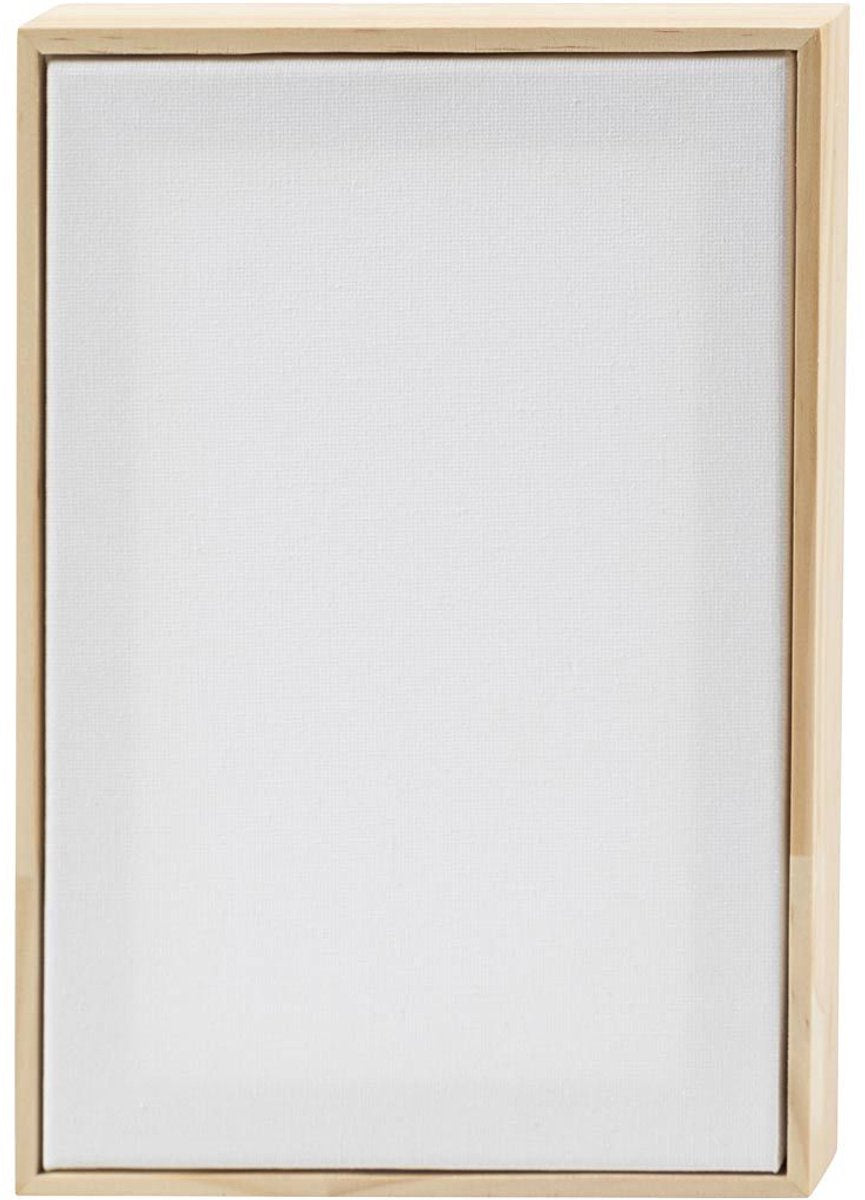 Creativ Company bespannte Leinwand mit Rahmen 280gr. 15,8 x 23,8 cm – weiß
