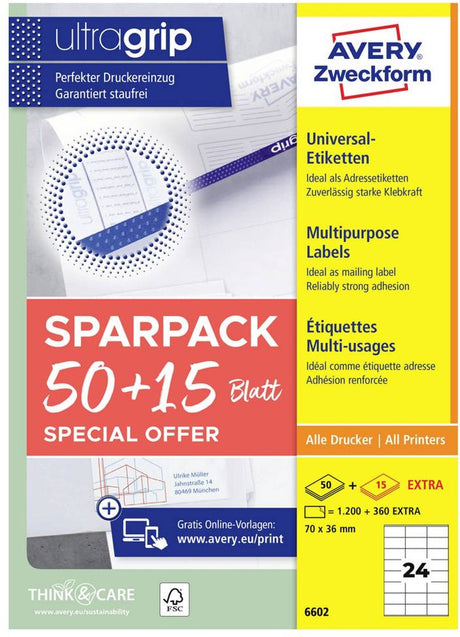Avery -6602-multipurpose etiketten