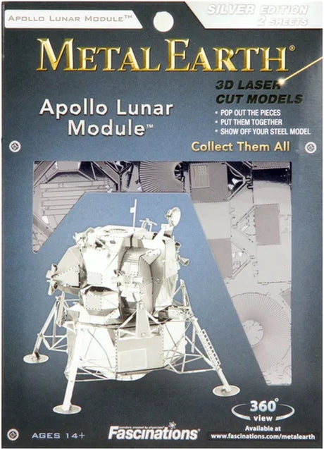 Metal Earth Apollo Mondmodul Silber Edition