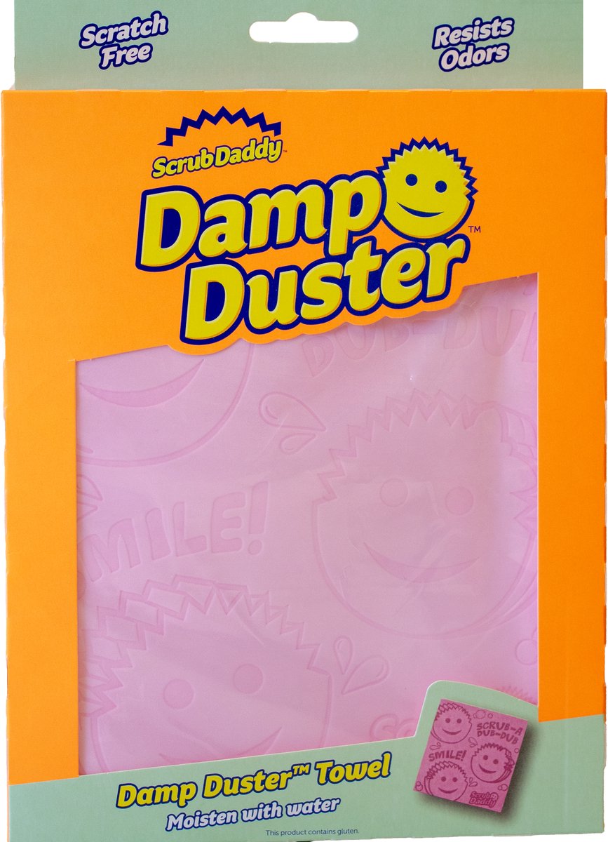 Scrub daddy damp duster towel 1ct light pink