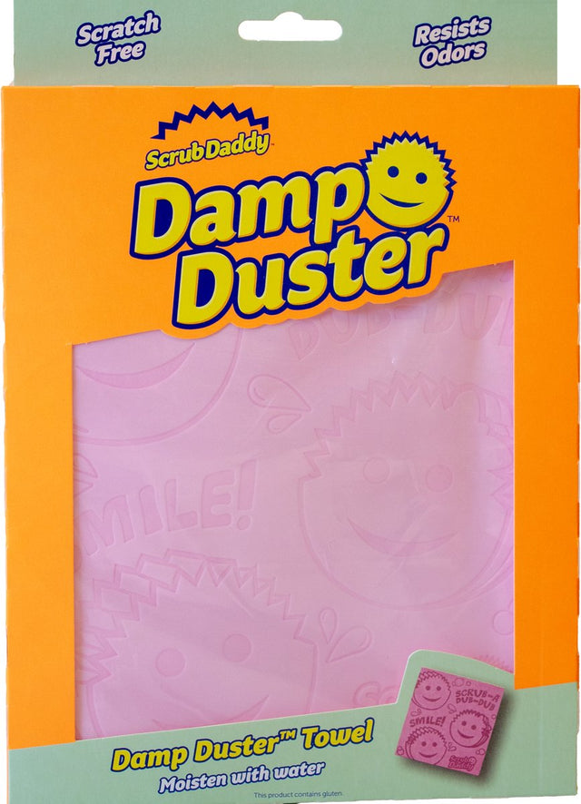 Scrub daddy damp duster towel 1ct light pink