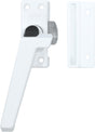 Axa raamsluiting - 3308 - raamkruk - afsluitbaar met knop - links naar buiten draaiend - aluminium wit