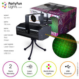 Partyspaß Lichter LED-Laserlicht mit USB-Anschluss rot grün 5,2x11x9,2cm