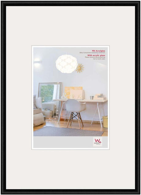 Walther New Lifestyle - Kunststoffrahmen - Fotogröße 29,7x42 cm (Din A3) - Schwarz