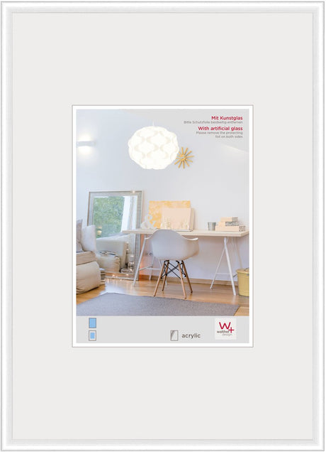 Walther New Lifestyle - Kunststoffrahmen - Fotogröße 30x40 cm - Kunstglas - Weiß
