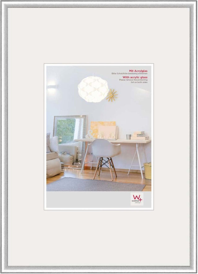 Walther New Lifestyle - Kunststoffrahmen - Fotogröße 29,7x42 cm (Din A3) - Silber