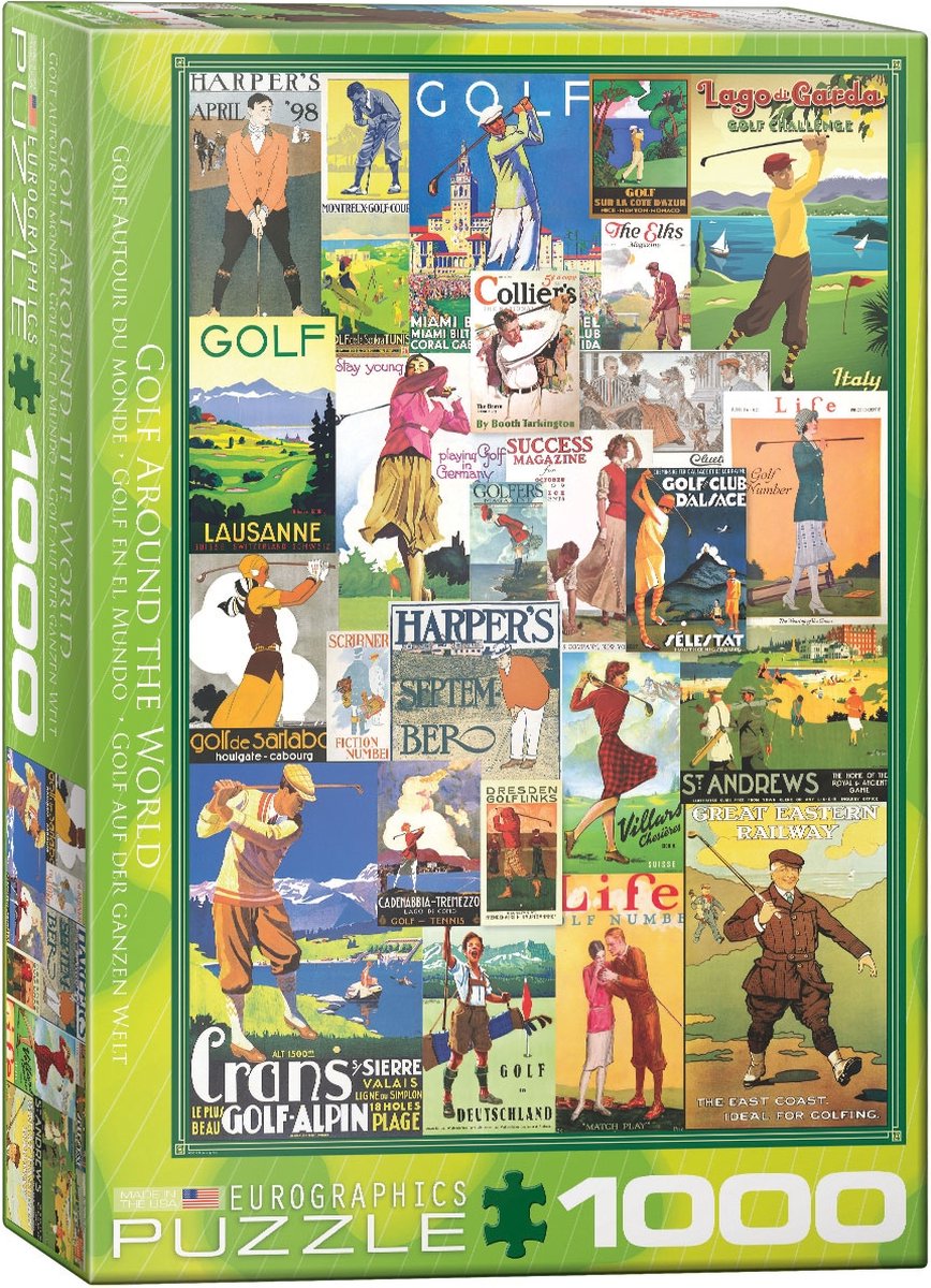 Eurographics – Gold Around the World [Golf Around the World] – 1000 Teile 48×68cm (B×H) – Puzzle