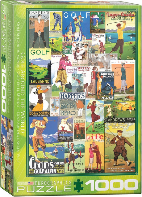 Eurographics – Gold Around the World [Golf Around the World] – 1000 Teile 48×68cm (B×H) – Puzzle