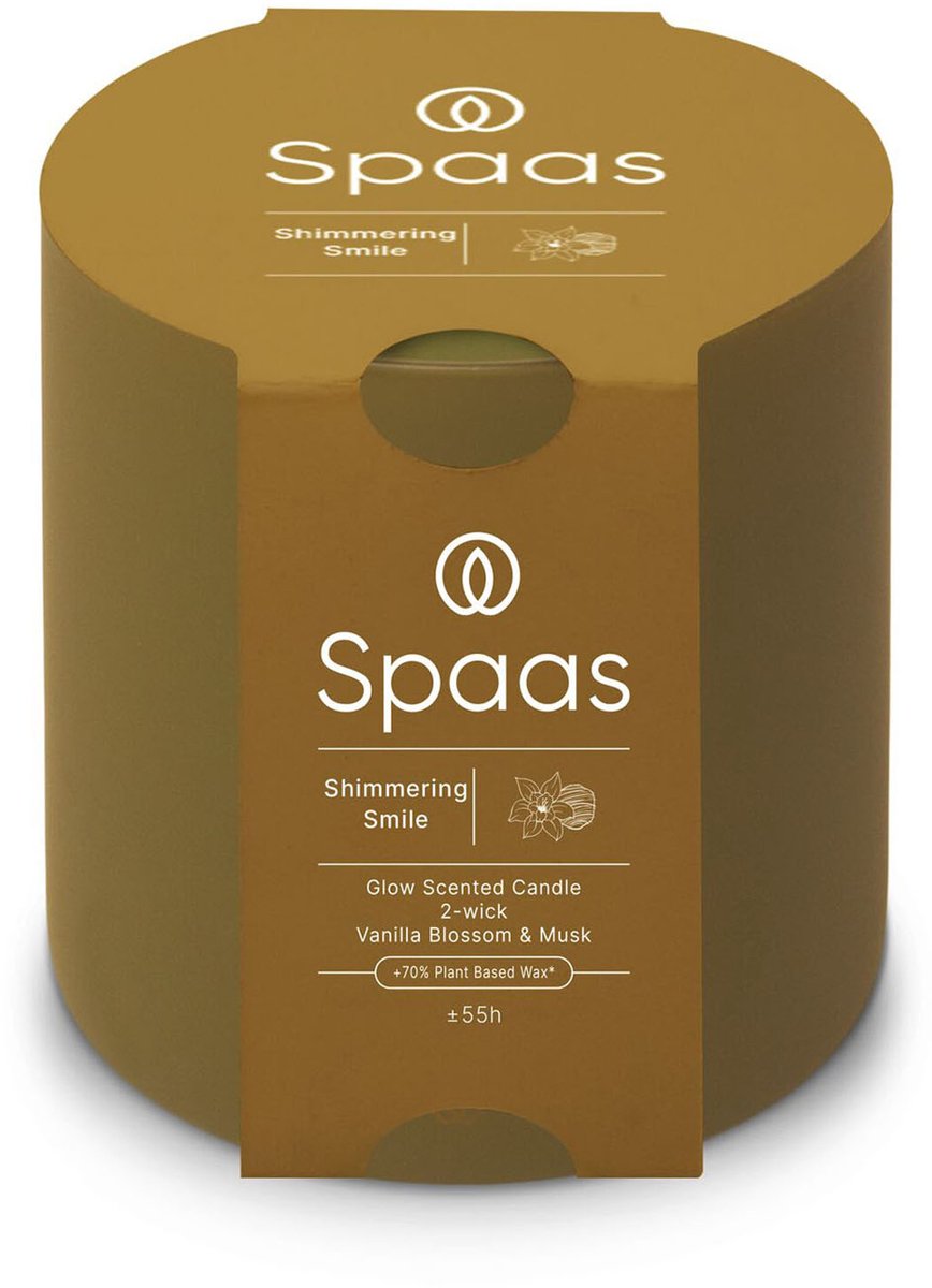 Spaas Glow Duftkerze 2 Dochte 55h – schimmerndes Lächeln | 3 Stück