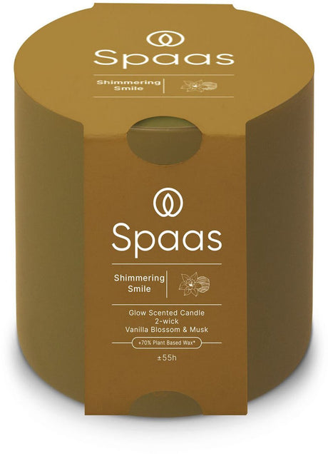 Spaas Glow Duftkerze 2 Dochte 55h – schimmerndes Lächeln | 3 Stück