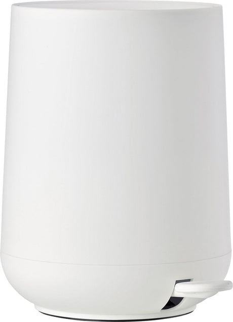 Zone Denmark Nova Treteimer – Abfalleimer Badezimmer Soft Close – Kleiner Abfalleimer – Toiletten-Badezimmer-Zubehör – Kunststoff – 5 Liter – 29 x 23 cm – Weiß