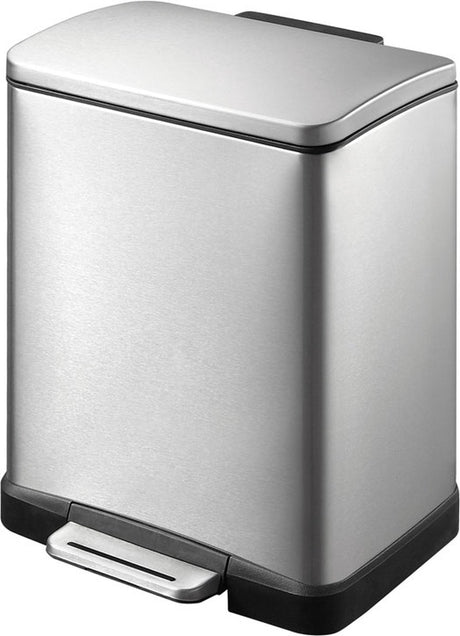 Eko - e-cube pedaalemmer 12 liter - stainless steel plastic - mat rvs - prullenbak
