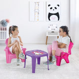 Dolu Einhorn rosa Tisch mit Stühlen