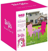 Dolu Einhorn rosa Tisch mit Stühlen