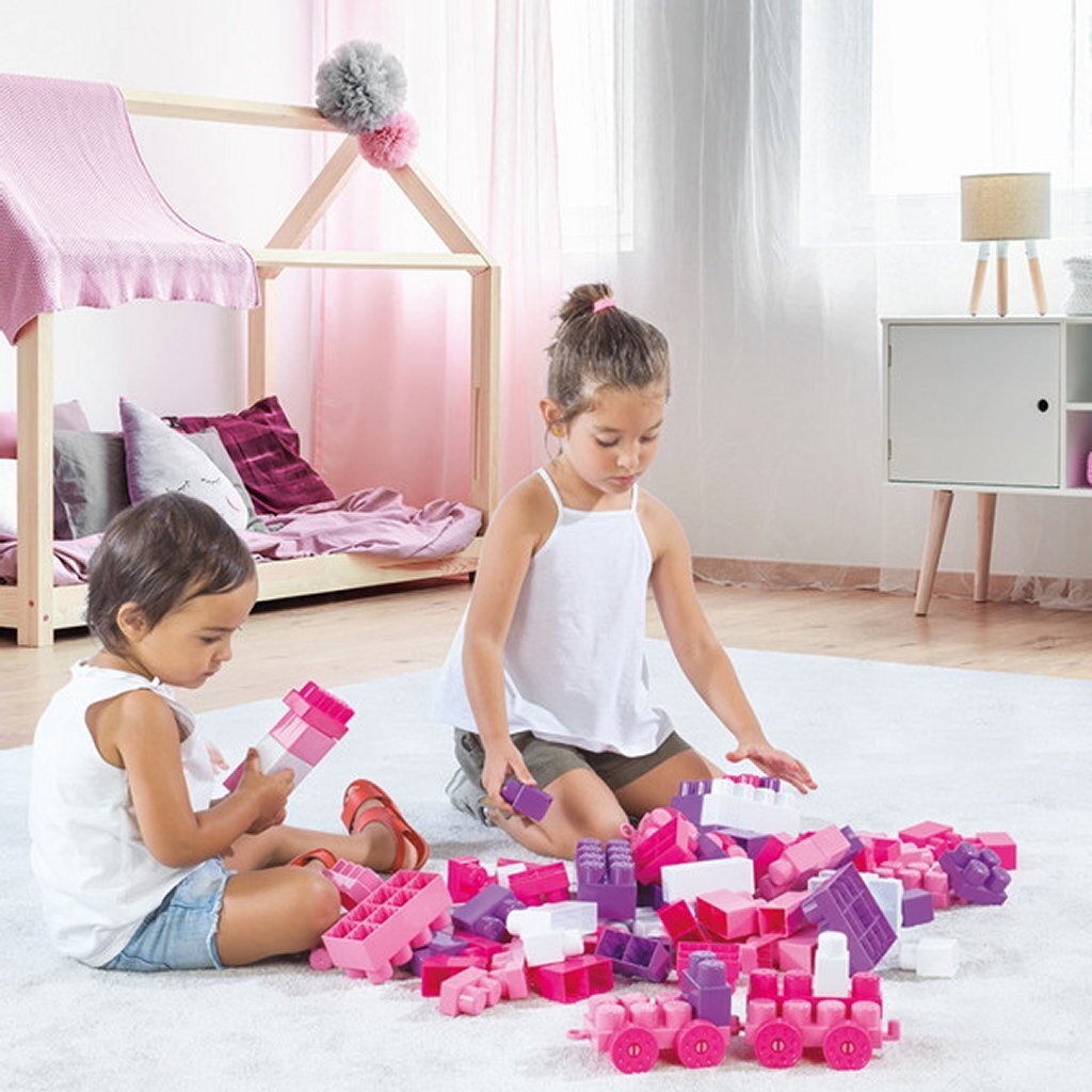 Dolu Dolu Unicorn JumBlocks Zug mit 25 Blöcken Pink