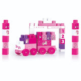 Dolu Dolu Unicorn JumBlocks Zug mit 50 Blöcken Pink
