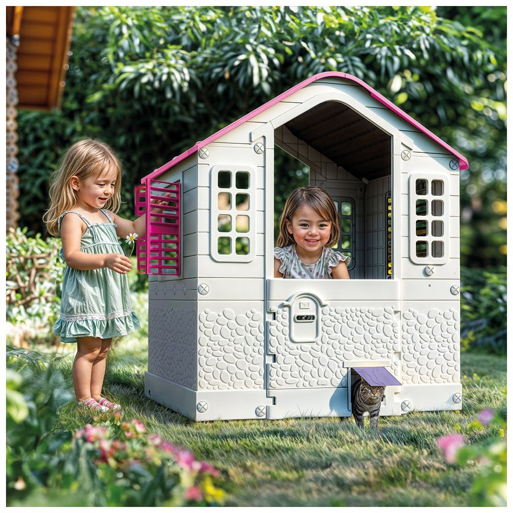 Dolu Spielhaus weiß rosa