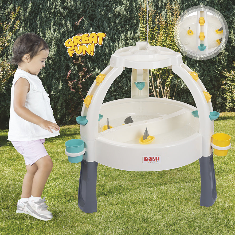 Dolu 2674 Brunnen Sand Wassertisch mit Zubehör weiß grau