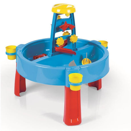 Dolu 2-in-1 Wassertisch Sandtisch mit Zubehör blau rot gelb 98x98x77cm