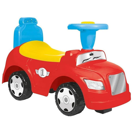 Dolu 2in1 Rutschauto + Hupe rot gelb blau