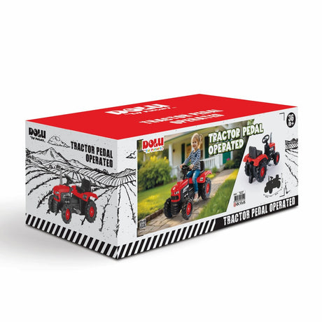 Dolu Trettraktor mit Hupe rot schwarz