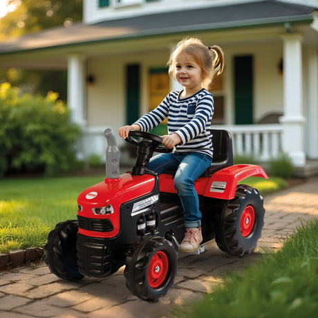 Dolu Trettraktor mit Hupe rot schwarz