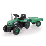 Dolu -Pedaltraktor mit Anhängergrün