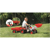 Dolu Steptractor mit Trailer und Ladegerät Red Black