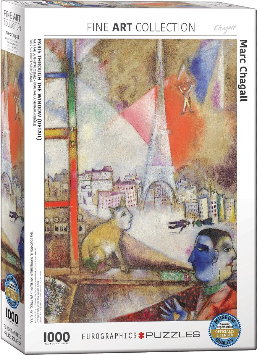 Eurographics – Paris durch das Fenster [Paris à travers la fenêtre] – Marc Chagall – 1000 Teile 48 × 68 cm (B × H) – Kunstpuzzle