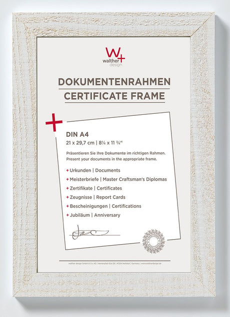 Walther Home - Holzrahmen - Fotogröße 21x29,7 (Din A4) cm - Polarweiß