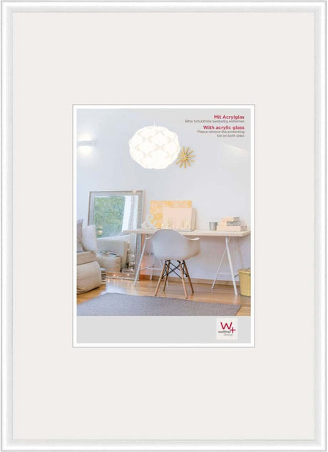 Walther new lifestyle - kunststof lijst - fotoformaat 29,7x42 cm (din a3) - kunstglas - wit