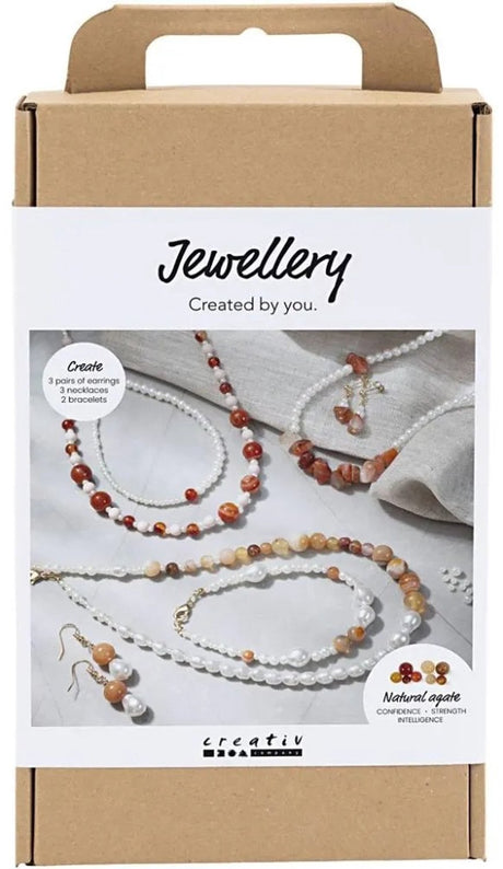 Kreativunternehmen https: www.cchobby.nl hobbyset-jewelry-beige-burnt-orange-white-mother-of-pearl-1-box