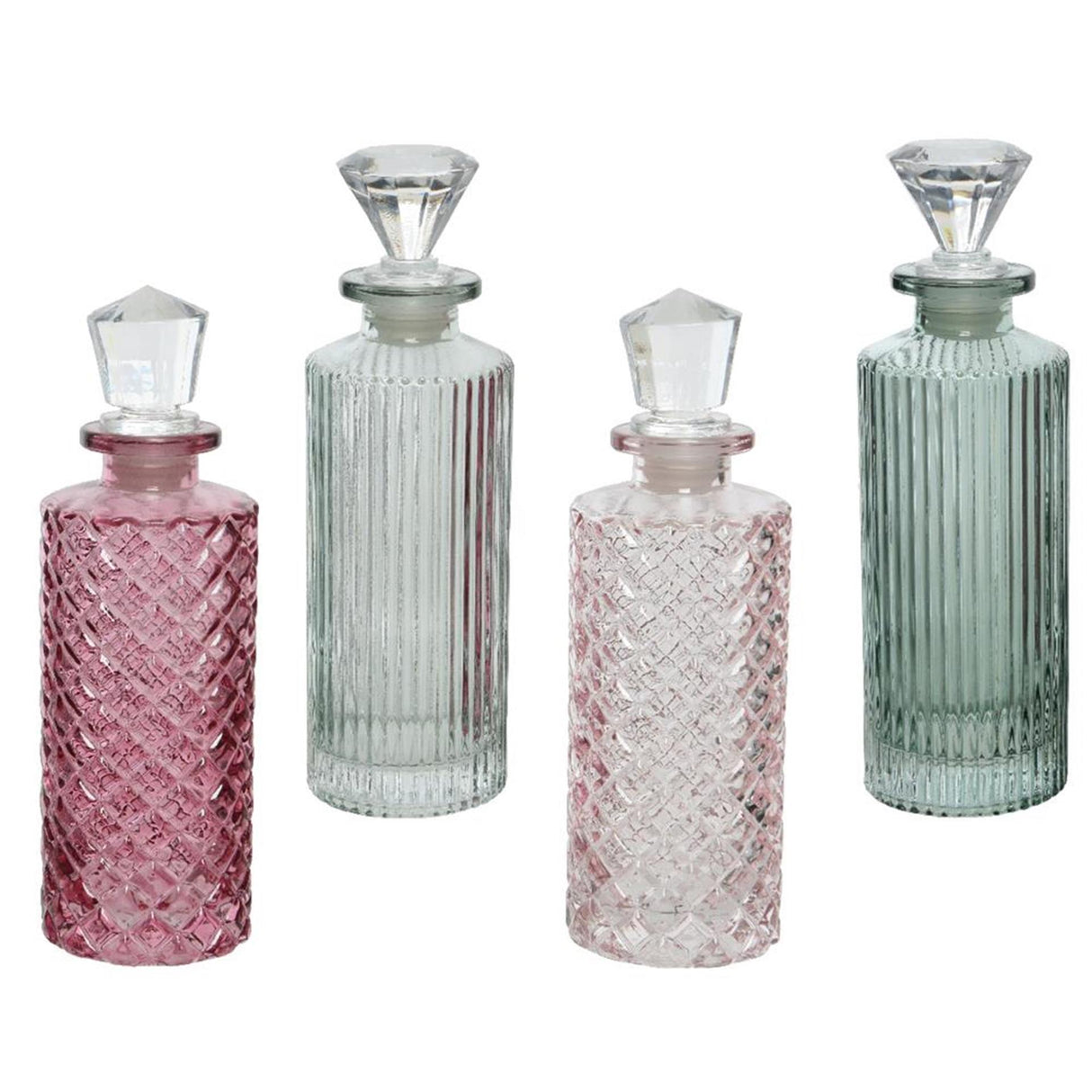 Decoris Deko-Flasche aus Glas, H17 cm