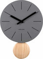 Karlsson wandklok arlo pendulum - grijs - ø30cm - wandklok scandinavisch