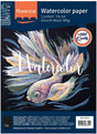 Florence vaessen aquarelpapier - zwart - a4 - 300 gram - smooth - gladde structuur - florence - 10 vellen