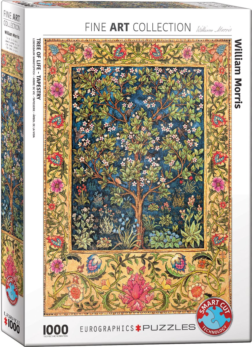 Eurographics – Wandteppich „Der Baum des Lebens“ [Baum des Lebens Wandteppich] – William Morris – 1000 Teile 48 x 68 cm (B x H) – Kunstpuzzle