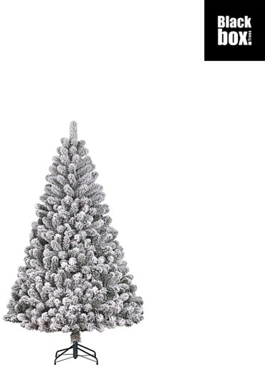 Black box trees charlton kunst kerstboom met sneeuw - kunstkerstboom h155 x d91 cm - groen frosted