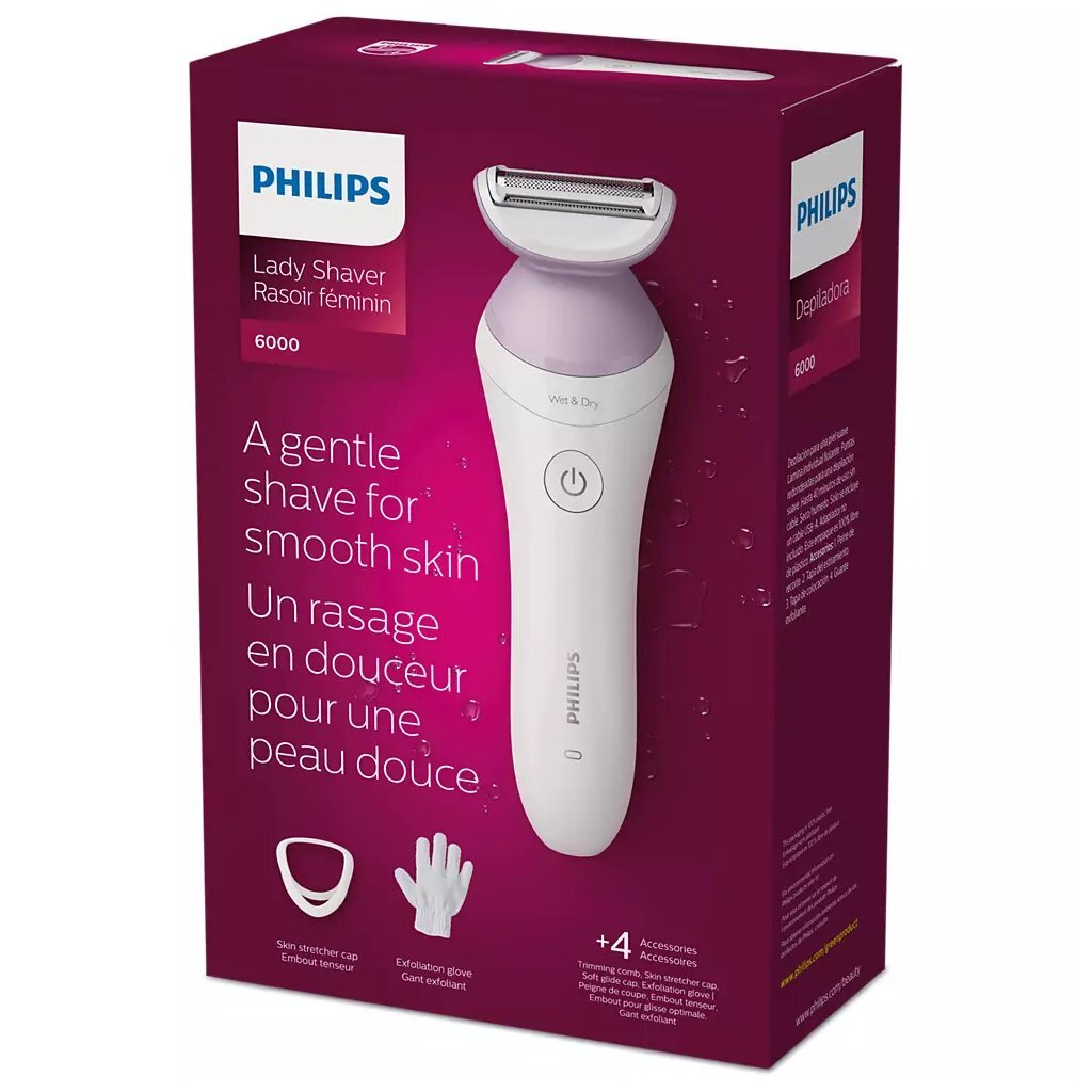 Philips brl136 00 Damenrasierer Serie 6000 Rasierer weiß lila