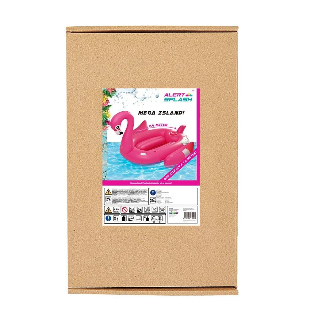 Alert aufblasbare Insel kleiner Flamingo 240x180 cm