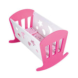 Mein schönes Puppenzimmer mein schönes Puppenzimmer Puppenbett aus Holz 49x37x35 cm rosa weiß