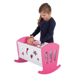 Mein schönes Puppenzimmer mein schönes Puppenzimmer Puppenbett aus Holz 49x37x35 cm rosa weiß